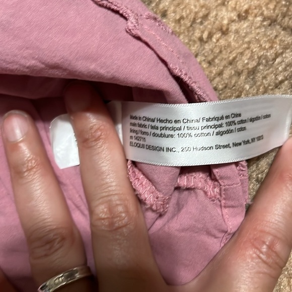 Eloquii Broderie Floral Eyelet Tie Front Puff Sleeve Maxi Dress Classic Pink‎ 16 - Picture 8 of 8